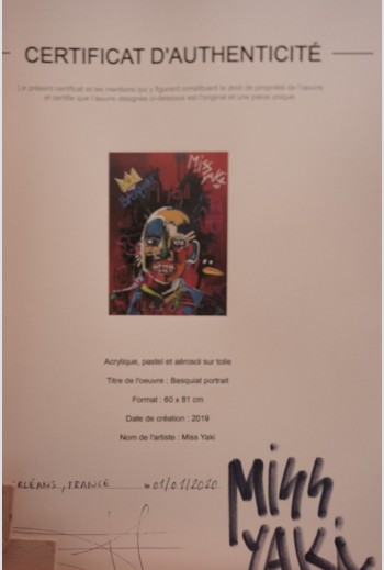 Basquiat portrait - Signé